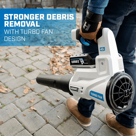 Restored Premium HART Cordless 40-Volt 450 CFM Axial Blower (1) Lithium-Ion 4.0 Ah Battery (Refurbished)