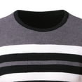 thumbnail image 4 of IROINNID Men's Sweater Round Neck Long Sleeve Jumper Mid-Length Stripes Casual Pullover Sweater Slim Fit Color block Sweater, 4 of 5