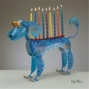 Muttel The Dog Hand-Crafted Metal Menorah