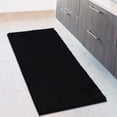 thumbnail image 1 of MAYSHINE Large Soft Plush Microfiber Bathroom Rug or Floor Runner Shag Carpet |Machine Washable, Water Absorbent, Non-Slip, Quick Dry Chenille Bath Mat (Black, 27.5x47), 1 of 5