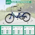 thumbnail image 5 of NAIZEA 24"/26" Adult Tricycle Bike, 7 Speed 3-Wheel Bicycle, with Backrest & Shopping Basket for Men, Women, Seniors, 5 of 11