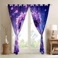 thumbnail image 3 of Purple Owl 2 Panels,(42Wx63L) 2 Panels 30%-50% Blackout Curtains Cute Bird Curtains Teens Florals Decor Curtains & Drapes,Woodland Animal Window Treatments, 3 of 6