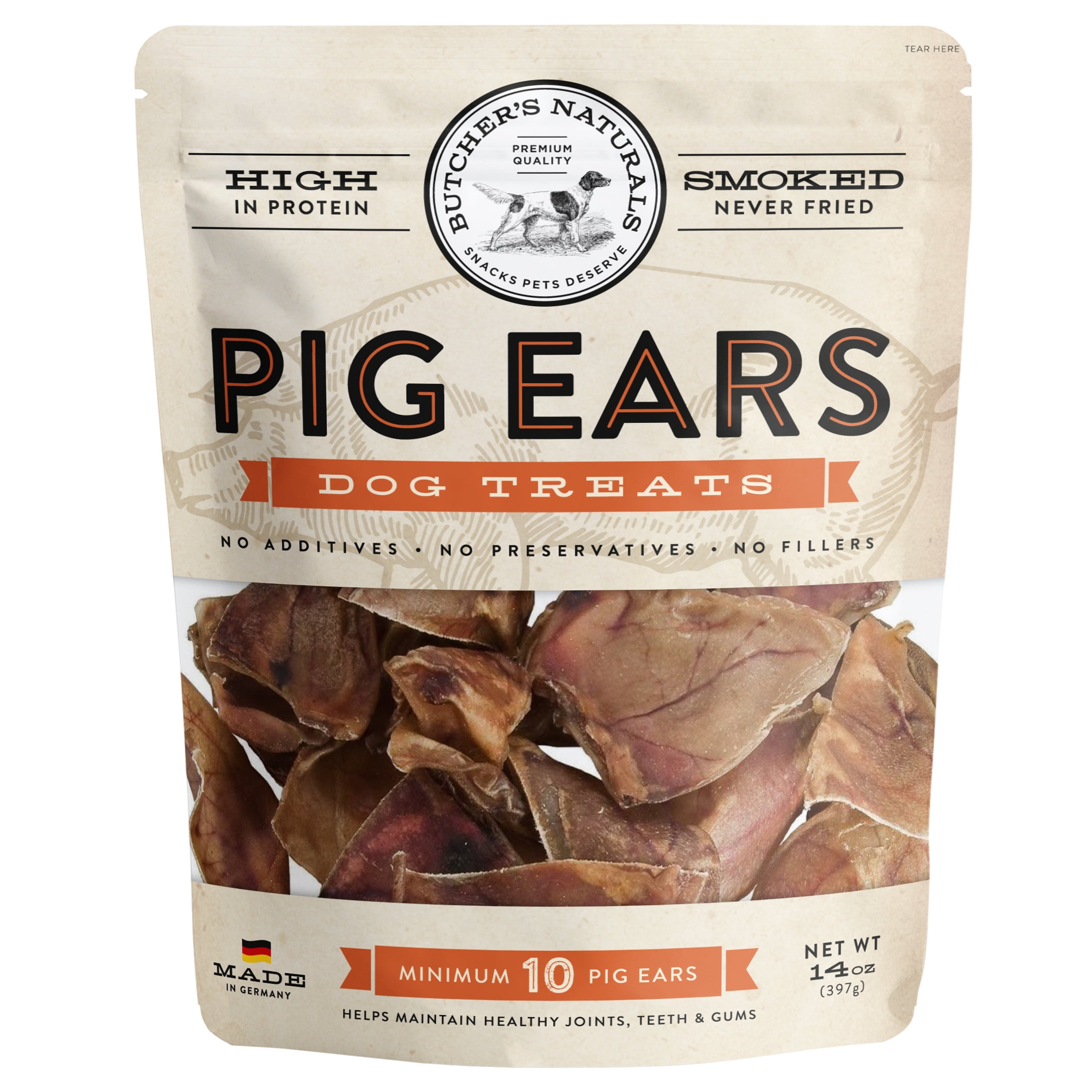 Ol Roy Natural Jumbo Pig Ear Chews for Dogs 10 Count 12 oz Walmart
