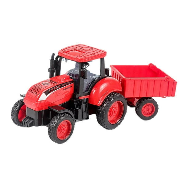 Tractor de juguete creativo con fricción por inercia, vehículo agrícola, camión de granjero para todas las edades. Transportador
