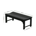 thumbnail image 6 of GARDEN Plastic Adirondack Backless Outdoor Bench for Patio Entryway, Black, 6 of 6