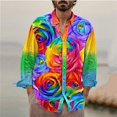 thumbnail image 1 of Camisa para hombre, estilo hawaiano, luminosa, con estampado HD, informal, a la moda, deportiva, multiestilo, novedad de 2024, talla grande para hombre, 1 of 6