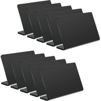 Mini Chalkboard Signs for Food, 10 Pack Small Acrylic Chalk Signs for Party, Black