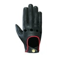 thumbnail image 3 of Men's Driving Gloves 100% Genuine Lambskin Leather Chauffeur Full Finger Car Driving Motorcycle Bikers Riding Gloves Black-2XL, 3 of 4