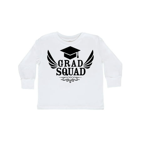 

Inktastic Grad Squad with Graduation Cap and Wings Gift Toddler Boy or Toddler Girl Long Sleeve T-Shirt