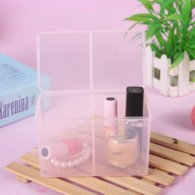 2 Grids Large Capacity Organizer, Container, Manicure Tool Storage, Nail Art For Home Nail Salon Cotton Pads