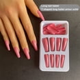 thumbnail image 4 of 1 Set French Tip Press on Nails Simple Operation Coffin False Toe Files Glittery Stick Full Cover Ballet Style Beauty Tool DIY Decorations Type 6, 4 of 6