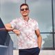 thumbnail image 4 of Balery Christmas Snowflakes Camisa Polo de Hombre con Estampado, de Manga Corta y Tejido Medio, Camisa Tipo Golf Polo-Medium, 4 of 6