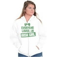 thumbnail image 3 of Cute Saint Patrick's Day Irish Girl Zip Hoodie Sweatshirt Women Brisco Brands X, 3 of 6