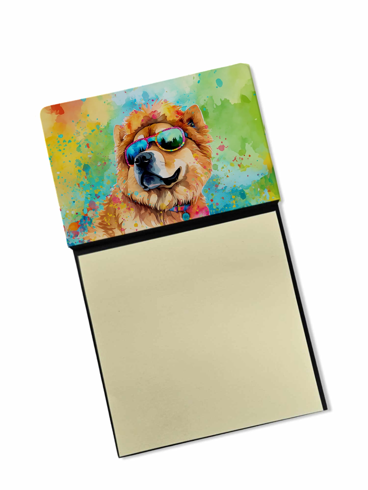 English Bulldog Hippie Dawg Sticky Note Holder 3.25 in x 5.25 in