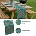 thumbnail image 5 of Green Boho Table Runner - 120 Inch Long, Kitchen Dining Table Runner Dresser Scarves, Shabby Vintage Ethnic Abstract Floral Art Farmhouse Decor for Coffee Tables Wedding Party Banquet, 5 of 8
