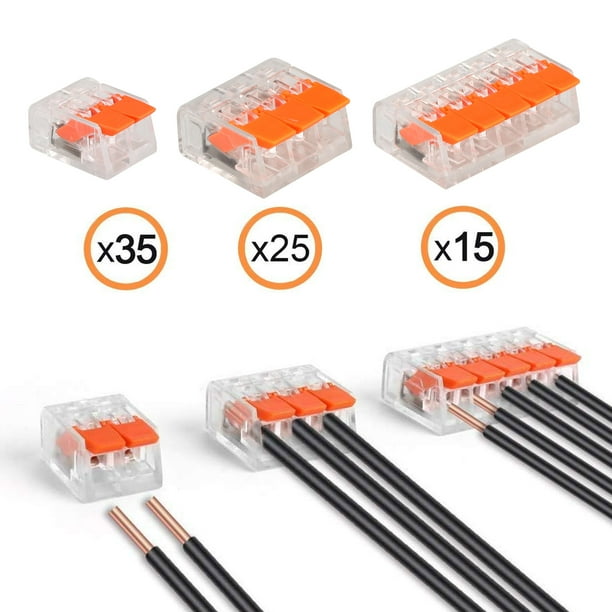 Lever Nuts, EEEkit 75Pcs Wire Connector Assortment Pack Compact