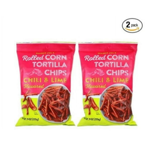 Trader Joe's Chips And Snack - All Flavors (Chili & Lime - 9 Oz, 2 Pack)