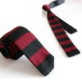 thumbnail image 1 of Men'S Skinny Tie Thin Slim Solid Formal Knitted Necktie, 1 of 1