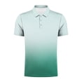 thumbnail image 3 of Hinvhai Mens Textured Knit Polo Shirts Regular Fit Stretchy Golf Shirts Mint Green 10(XL), 3 of 4