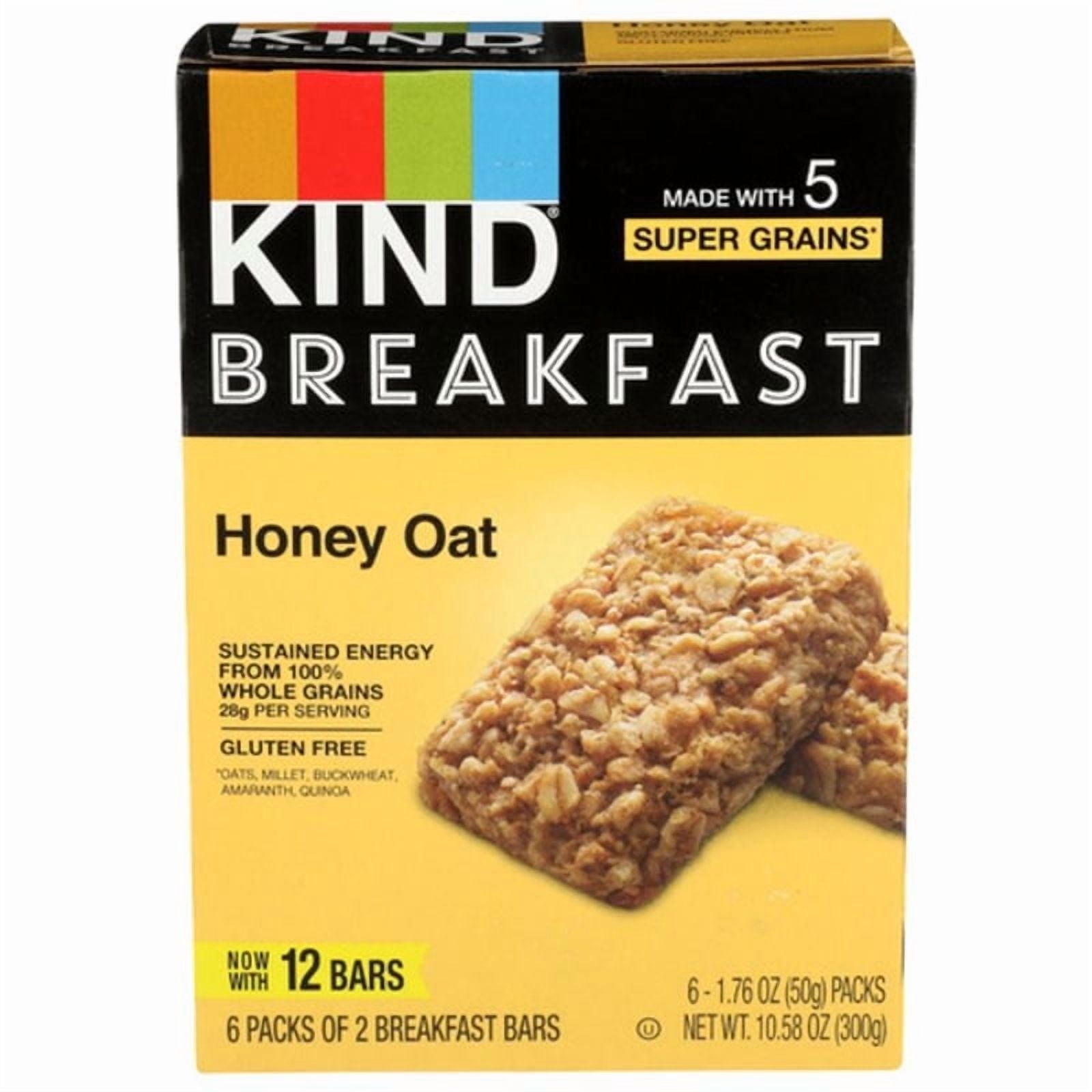 Honey Stinger Oat and Honey Bar, 6g Protein, Toasted Oats, 12 Pack
