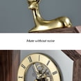 thumbnail image 3 of Light Luxury Walnut Clock Copper Deer Shape Study Living Room Table Top Decoration Silent, 3 of 7