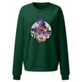 thumbnail image 3 of Sweat-shirt Décontracté pour Femmes Imprimé Chat Haut Col Rond Chemisier Halloween Manches Longues Pull Sport Printemps et Automne, 3 of 6