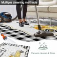 thumbnail image 5 of Yellow Truck Outdoor Rug for Patio/Deck/Porch, Non-Slip Large Area Rug 5 x 7 Ft, Spring Bees Honey Daisy Black Lattices Indoor Outdoor Rugs Washable Area Rugs, Reversible Camping Rug Carpet Runner, 5 of 8