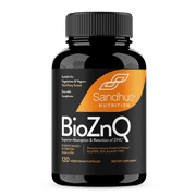 Sandhu's BioZnQ (Bio Zinc)- Zinc With Quercetin 120 Vegetarian Capsules