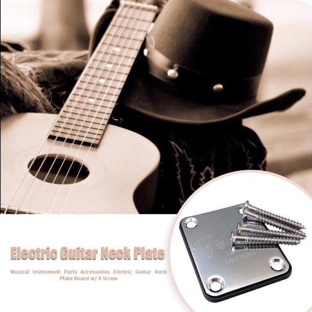 Placa de cuello de guitarra eléctrica Telecaster Tablero de unión de cuello de guitarra con 4 tornillos Sywqhk Para Estrenar