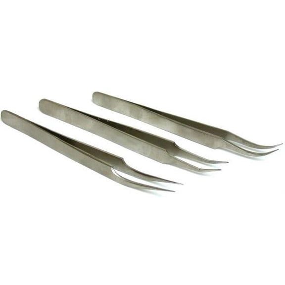 3 Curved Tip Tweezers Jewelers Watchmakers Watch Jewelry Repair Tools Set