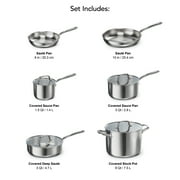 Tramontina Triverge 10 Piece Tri Ply Clad Stainless Steel Cookware Set, Induction Ready and Oven Safe