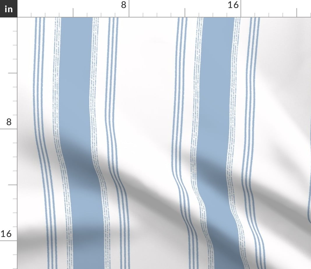 Spoonflower Fabric - French Stripe Blue Boy Decor Nursery Printed on Upholstery Velvet Fabric Fat Quarter - Upholstery Home Decor Bottomweight Apparel picture image