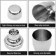 thumbnail image 4 of Cocktail Shaker Acero Inoxidable 12 oz Shaker para Martini Margarita Shaker Barista para Cócteles, 4 of 7