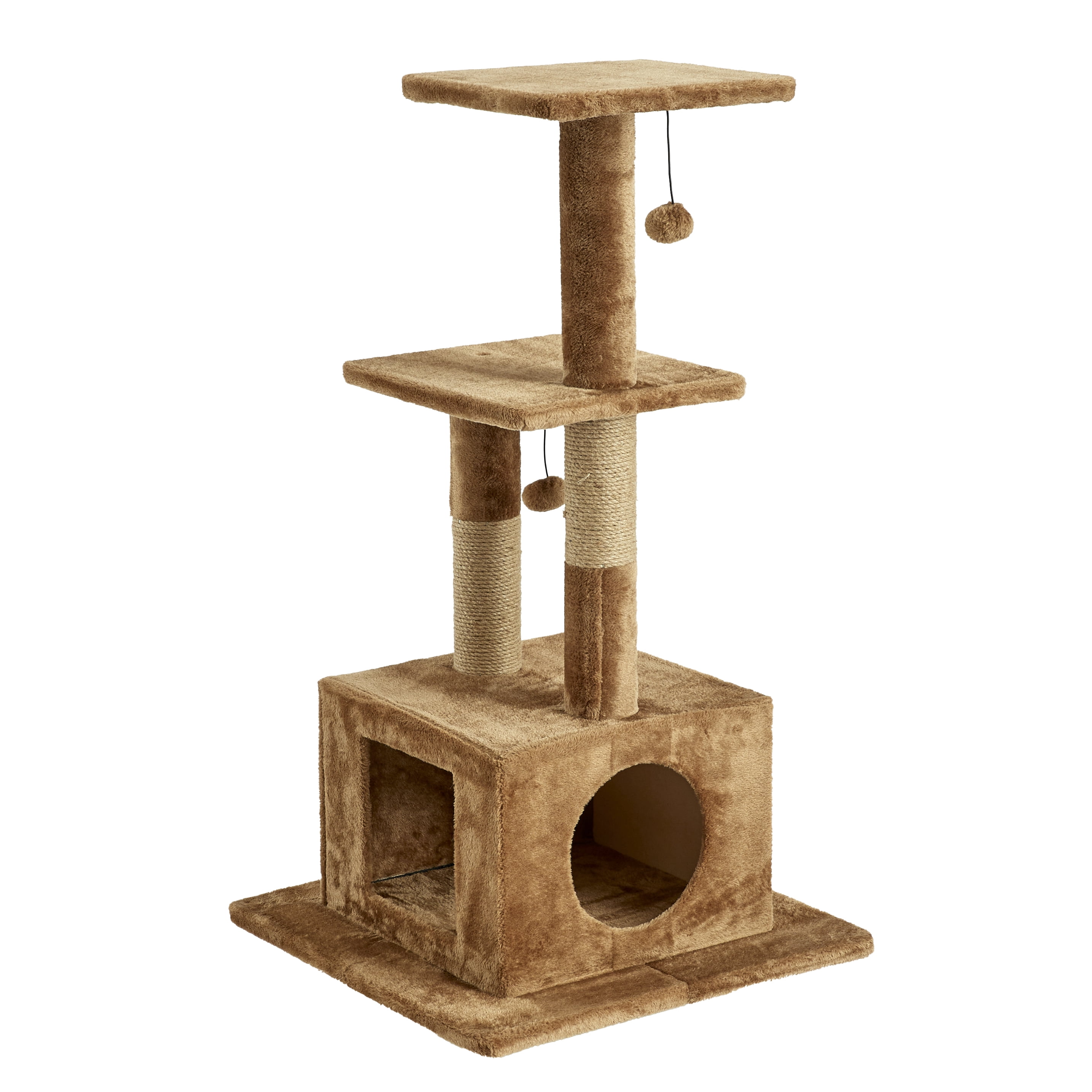 Two by Two Willow 43.7-inch Cat Tree, Cat Tower, Scratching Post, Perch & Playground