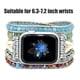 thumbnail image 2 of Pulsera de reloj con cuentas estilo bohemio, pulsera con cuentas, correa de reloj trenzada, compatible con iWatch., 2 of 7