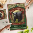thumbnail image 2 of Lantern Press 1000 Piece Jigsaw Puzzle, Northwoods, Maine, Black Bear Ale Vintage Sign, 2 of 5