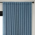 thumbnail image 4 of Denim Faux Linen Extra Wide Room Darkening Curtain (1 Panel), Denim, 100W X 108L, 4 of 12