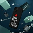 thumbnail image 3 of DistinctInk Tough Case for Apple iPhone 15 PLUS (6.7" Screen), Compatible with MagSafe Charging - Keep Calm I'm Almost a Nurse, 3 of 6