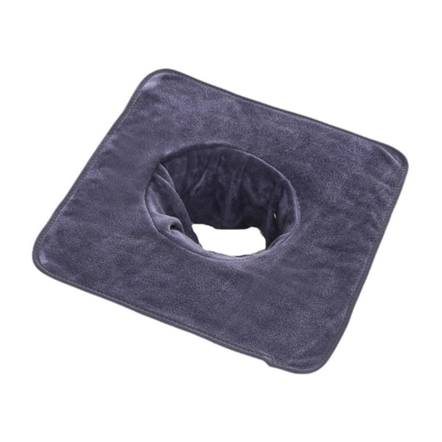 Toalla de spa con orificio para la cara, funda para camilla de masaje, para salón de masajes, para la piel y la cama. gris oscuro