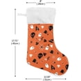 thumbnail image 2 of GZHJMY Halloween Ghost Pumpkin Christmas Stocking 2PCS, Large Fireplace Xmas Hanging Stockings with Plush Cuff for Family Holiday Party Decorations, 17.71"x 12.20", 2 of 7