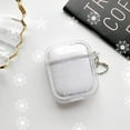 thumbnail image 3 of Bling Quicksand Case Compatible with AirPods 1/2, Cute Sparkle Liquid Protective Case, Funny Creative Hard Clear Airpods 1 & 2 Cover with Keychain (White, AirPods 1 & 2), 3 of 13