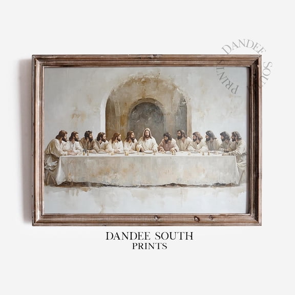 Christian Wall Art Print, The Last Supper Wall Art, Jesus And Twelve Disciples Painting, Religious Artwork, 794 UNFRAMED PAPER POSTER, Home Decor, Vintage Gift, Living Room Dercor