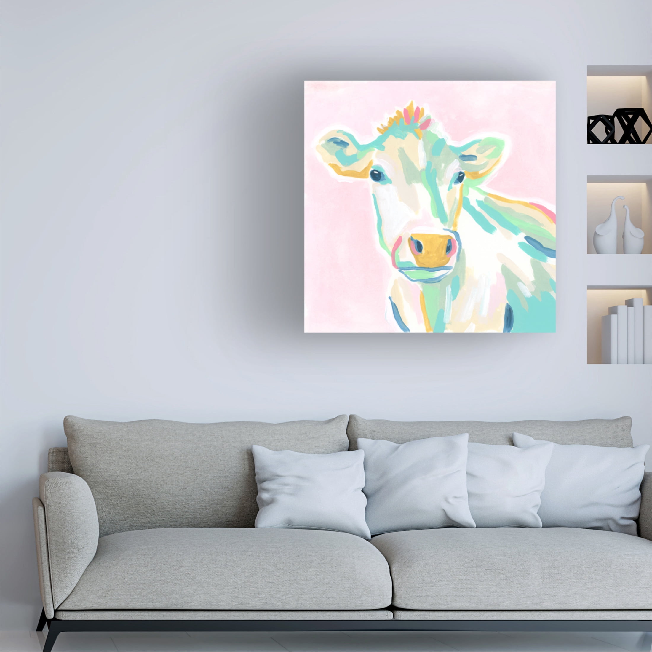 Trademark Fine Art June Erica Vess  Pop Pasture II Canvas Wall Art