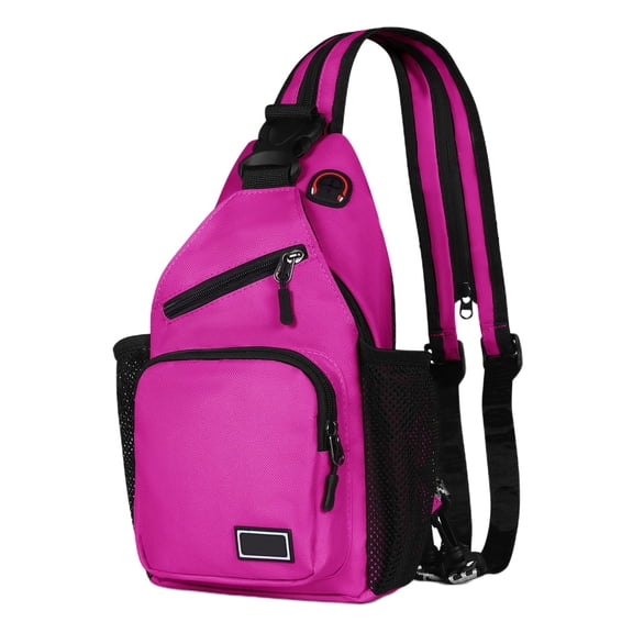 Btomtd Casual Women's Adjustable Shoulder Bag, Convertible Crossbody Bag and Backpack with Multiple Pockets, Versatile Carrying Chest Bag and Handbag, Hot Pink