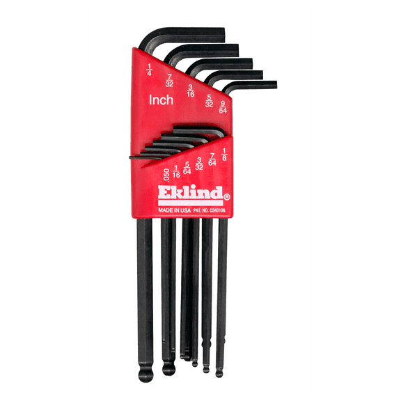 Eklind Tool 13211 11 Piece SAE Long Ball End Hex-L Hex Key Set