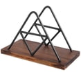thumbnail image 3 of MyGift Modern Triangle Wire & Wood Napkin Holder, 3 of 3
