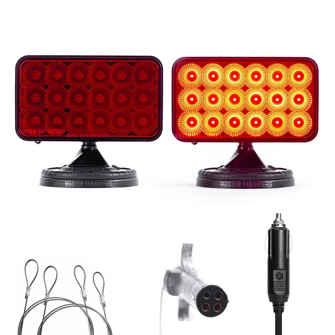 Master Tailgaters Wireless Tow Hitch Lights Rechargeable Battery