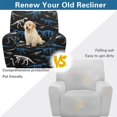 thumbnail image 4 of HELLHERO Dinosaur Skeleton Print Recliner Chair Covers with Brushed, 4 Pcs Recliner Cover with Soft with Pocket Recliner Sofa Slipcover for Kids Pet Single Seat, 4 of 8