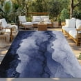 thumbnail image 3 of Fsddascl Navy Blue Ombre Mountain Outdoor Rug for Patio/Deck/Porch, Non-Slip Large Area Rug 5 x 8 Ft, Nature Abstract Art Marble Indoor Outdoor Rugs Washable Area Rugs, Reversible Camping Rug Carpet, 3 of 5