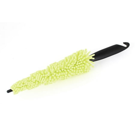 - Portable Sponge Car Clean Brush w Plastic Brush Light Yellow